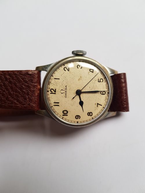 OMEGA BRITISH ROYAL NAVY ISSUE HS8 PILOTS WATCH NO 4908 CIRCA 1943 - ADDITIONAL PHOTO 3