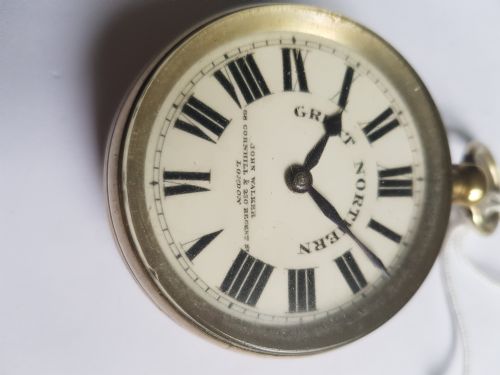 GREAT NORTHERN RAILWAY ISSUED POCKET WATCH BY JOHN WALKER ISSUE NO 553 DATING CIRCA 1860 - ADDITIONAL PHOTO 1