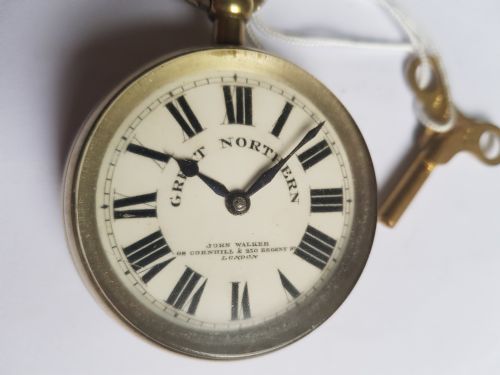GREAT NORTHERN RAILWAY ISSUED POCKET WATCH BY JOHN WALKER ISSUE NO 553 DATING CIRCA 1860 - ADDITIONAL PHOTO 3