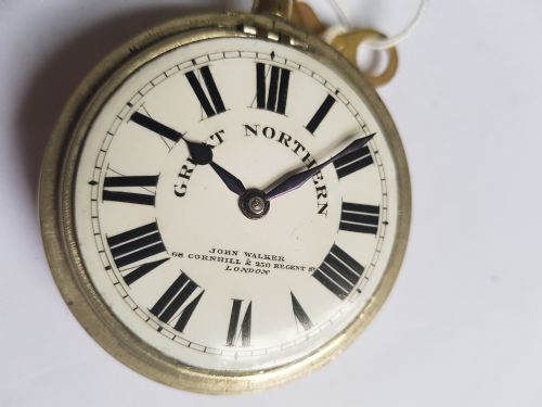 GREAT NORTHERN RAILWAY ISSUED POCKET WATCH BY JOHN WALKER ISSUE NO 553 DATING CIRCA 1860 - ADDITIONAL PHOTO 8