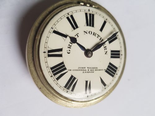 GREAT NORTHERN RAILWAY ISSUED POCKET WATCH BY JOHN WALKER ISSUE NO 553 DATING CIRCA 1860 - ADDITIONAL PHOTO 9
