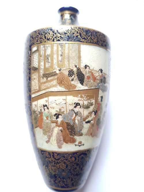 AN EXCEPTIONALLY FINE JAPANESE SATSUMA SMALL VASE BY KINKOZAN DATING MEIJI PERIOD - ADDITIONAL PHOTO 4