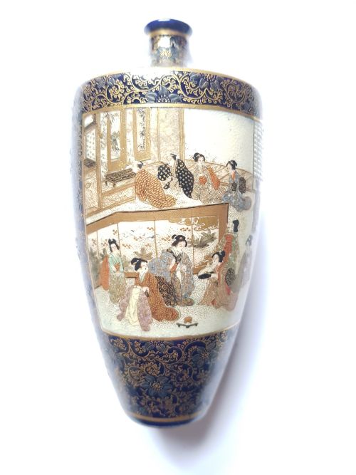 AN EXCEPTIONALLY FINE JAPANESE SATSUMA SMALL VASE BY KINKOZAN DATING MEIJI PERIOD - ADDITIONAL PHOTO 8