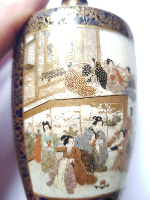 AN EXCEPTIONALLY FINE JAPANESE SATSUMA SMALL VASE BY KINKOZAN DATING MEIJI PERIOD - ADDITIONAL PHOTO 10