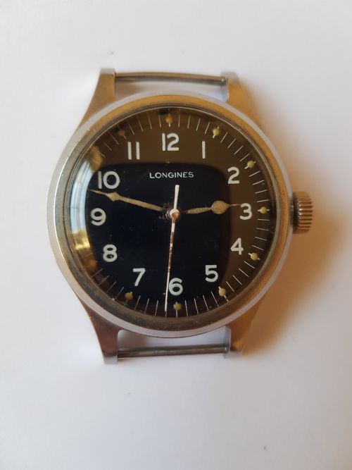 RESERVED W M S LONGINES RAF ISSUED 1956 PILOTS OR NAVIGATORS WATCH REF AM 6B159 229956 DATING 1956 ALONG WITH ORIGINAL MOD PACKAGING BOX - ADDITIONAL PHOTO 14