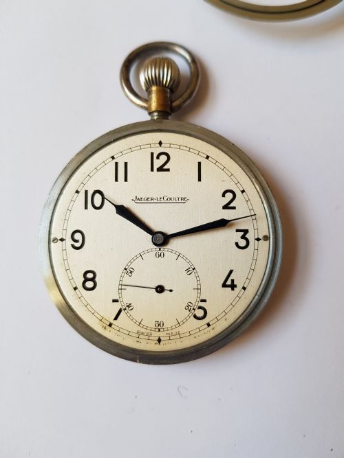 WW2 RAF ISSUED JAEGERLECOULTRE POCKET WATCH WITH ENLARGED SILVER SUBSECONDS DIAL NO 6E50 A26013 CIRCA 1942 - ADDITIONAL PHOTO 2