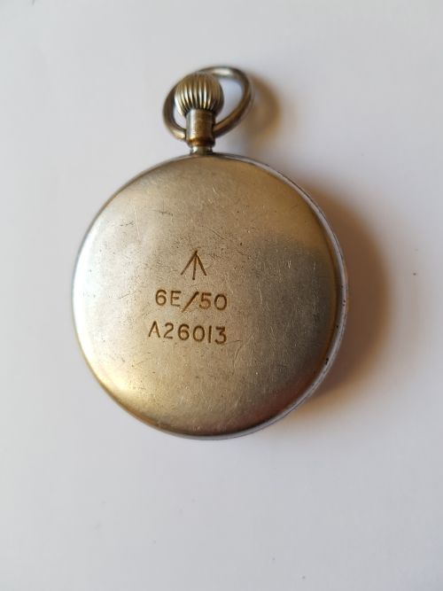 WW2 RAF ISSUED JAEGERLECOULTRE POCKET WATCH WITH ENLARGED SILVER SUBSECONDS DIAL NO 6E50 A26013 CIRCA 1942 - ADDITIONAL PHOTO 6