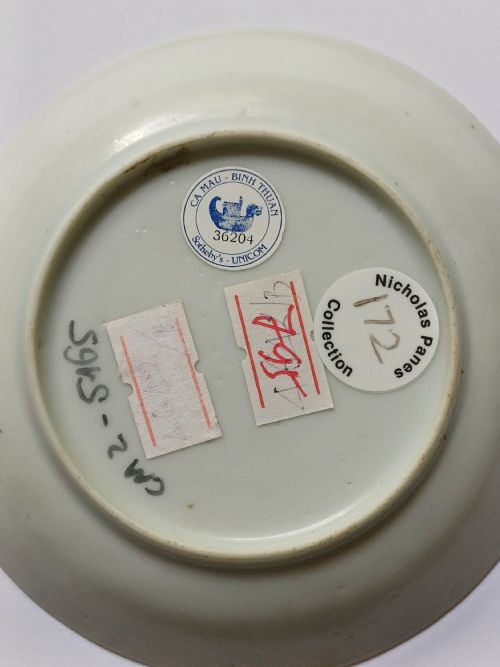 RESERVED VG PP KANGXI BLUE WHITE SMALL DISH FROM CA MAU WRECK CIRCA 1700 - ADDITIONAL PHOTO 4