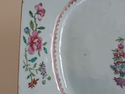 CHINESE FAMILLE ROSE ARMORIAL RECTANGULAR DISH QIANLONG PERIOD CIRCA 1765 - ADDITIONAL PHOTO 12