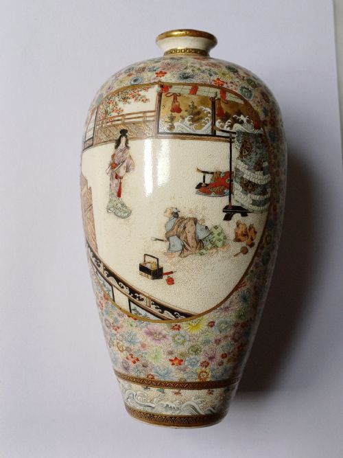 KINKOZAN SATSUMA 1000 FLOWERHEAD VASE DATING TO THE MEIJI PERIOD - ADDITIONAL PHOTO 3