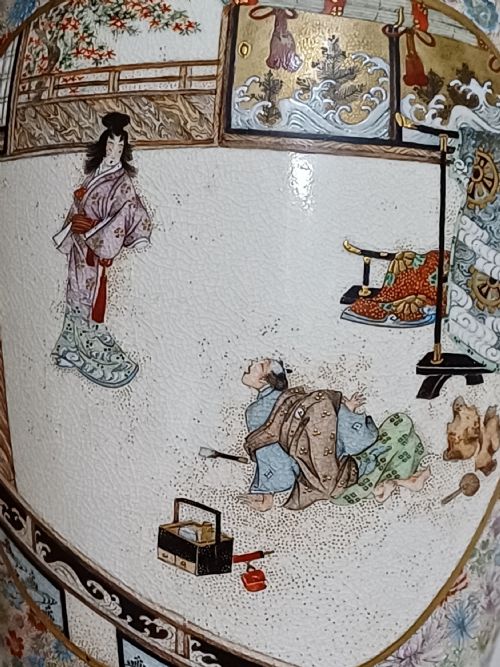 KINKOZAN SATSUMA 1000 FLOWERHEAD VASE DATING TO THE MEIJI PERIOD - ADDITIONAL PHOTO 12