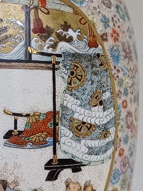 KINKOZAN SATSUMA 1000 FLOWERHEAD VASE DATING TO THE MEIJI PERIOD - ADDITIONAL PHOTO 17