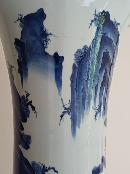 JAPANESE ARITA KANO DESIGN BLUE AND WHITE TRUMPETSHAPED BEAKER VASE EDO PERIOD CIRCA 1680 - ADDITIONAL PHOTO 13