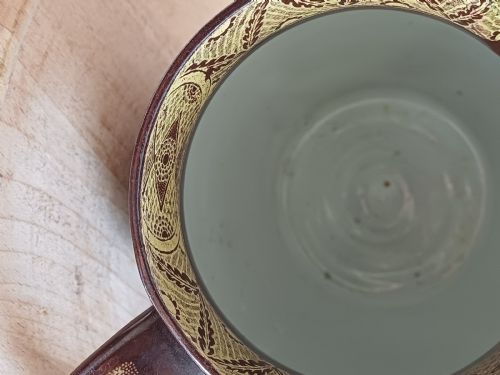 GEORGE 111 PERIOD RARE DARK BROWN AND YELLOW TRANSFER CHINOISERIE PRINT JUG DATING C 1810 1820 - ADDITIONAL PHOTO 12