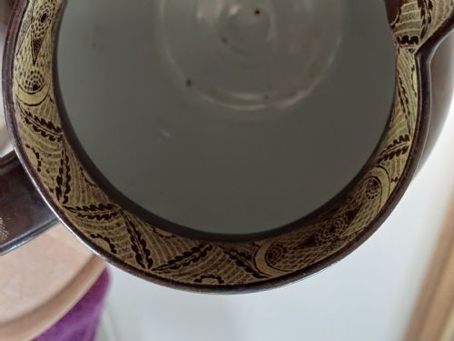 GEORGE 111 PERIOD RARE DARK BROWN AND YELLOW TRANSFER CHINOISERIE PRINT JUG DATING C 1810 1820 - ADDITIONAL PHOTO 15