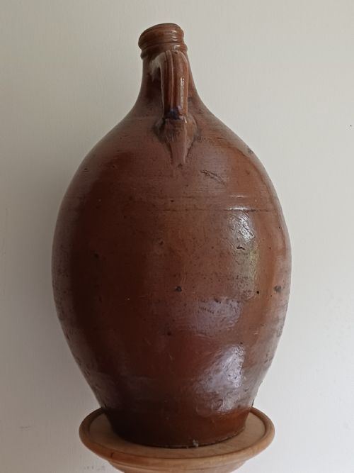LARGE SALT GLAZE MASK DECORATED FLAGON POSSIBLY GERMAN DATING 17TH 18TH CENTURY - ADDITIONAL PHOTO 11