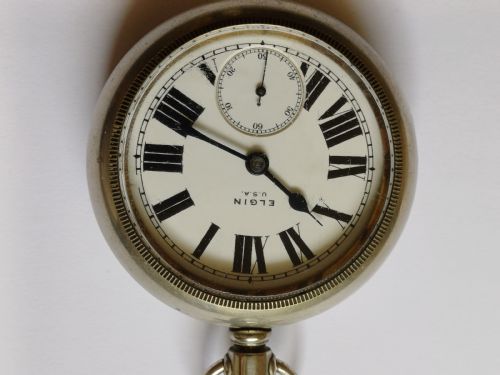 NORTH BRITISH RAILWAY POCKET WATCH BY ELGIN NO 485 DATING PRE 1920 - ADDITIONAL PHOTO 1
