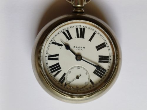 NORTH BRITISH RAILWAY POCKET WATCH BY ELGIN NO 485 DATING PRE 1920 - ADDITIONAL PHOTO 2