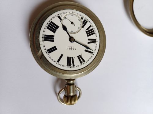 NORTH BRITISH RAILWAY POCKET WATCH BY ELGIN NO 485 DATING PRE 1920 - ADDITIONAL PHOTO 4
