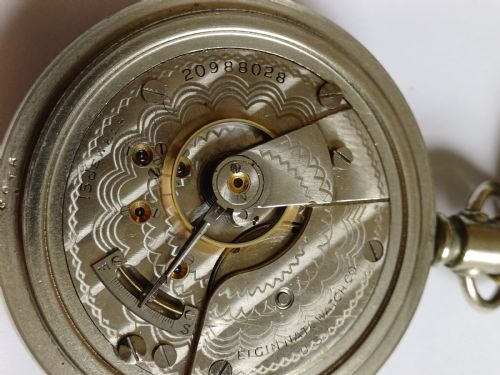 NORTH BRITISH RAILWAY POCKET WATCH BY ELGIN NO 485 DATING PRE 1920 - ADDITIONAL PHOTO 11