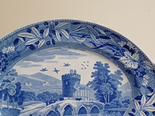 RESERVED AL SPODE LARGE BLUE WHITE TRANSFER PRINT TUREEN STAND BRIDGE OF LUCANO CIRCA 1810 TO 1815 - ADDITIONAL PHOTO 12