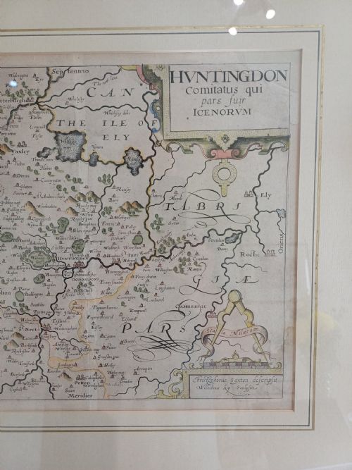 CHRISTOPHER SAXTON HANDCOLOURED MAP OF HUNTINGDON DATING CIRCA 1607 - ADDITIONAL PHOTO 12