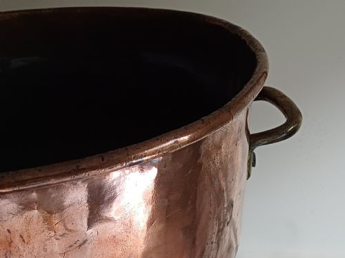 SOLD CP A MAGNIFICENT LARGE COPPER LOG OR COAL BIN SCUTTLE DATING FROM THE LATE GEORGIAN EARLY VICTORIAN PERIOD - ADDITIONAL PHOTO 6