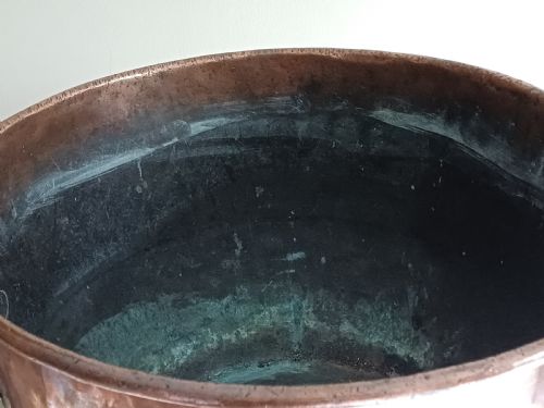 SOLD CP A MAGNIFICENT LARGE COPPER LOG OR COAL BIN SCUTTLE DATING FROM THE LATE GEORGIAN EARLY VICTORIAN PERIOD - ADDITIONAL PHOTO 7