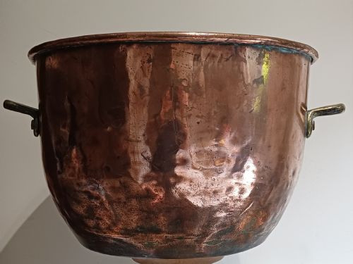 SOLD CP A MAGNIFICENT LARGE COPPER LOG OR COAL BIN SCUTTLE DATING FROM THE LATE GEORGIAN EARLY VICTORIAN PERIOD - ADDITIONAL PHOTO 13