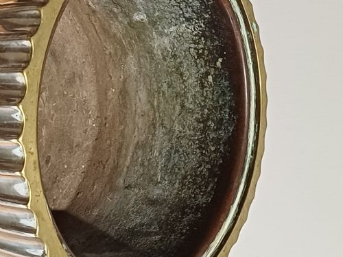 BRASS AND SILVERED BOWL URN SHAPED JARDINIRE OF NEOCLASSICAL DESIGN DATING POSSIBLY VICTORIAN OR REGENCY PERIOD - ADDITIONAL PHOTO 12