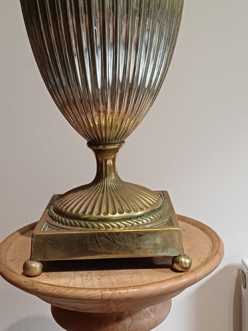 BRASS AND SILVERED BOWL URN SHAPED JARDINIRE OF NEOCLASSICAL DESIGN DATING POSSIBLY VICTORIAN OR REGENCY PERIOD - ADDITIONAL PHOTO 13