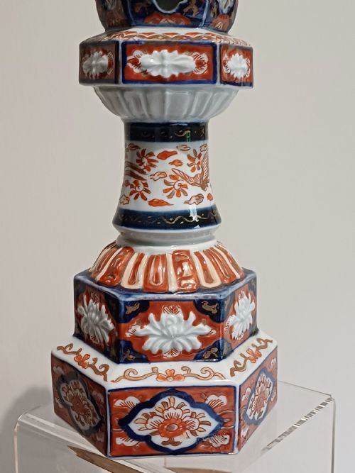 JAPANESE IMARI MODEL OF A PAGODA TEMPLE INCENSE BURNER MEIJI PERIOD - ADDITIONAL PHOTO 7