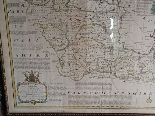 IMPRESSIVE LARGE FRAMED AND GLAZED COLOURED MID18TH CENTURY MAP OF BERKSHIRE BY EMAN BOWEN DATED 1756 - ADDITIONAL PHOTO 8