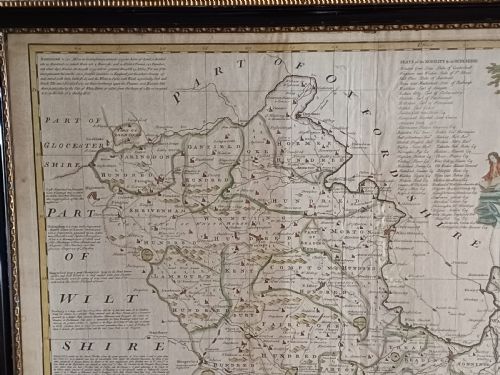 IMPRESSIVE LARGE FRAMED AND GLAZED COLOURED MID18TH CENTURY MAP OF BERKSHIRE BY EMAN BOWEN DATED 1756 - ADDITIONAL PHOTO 10