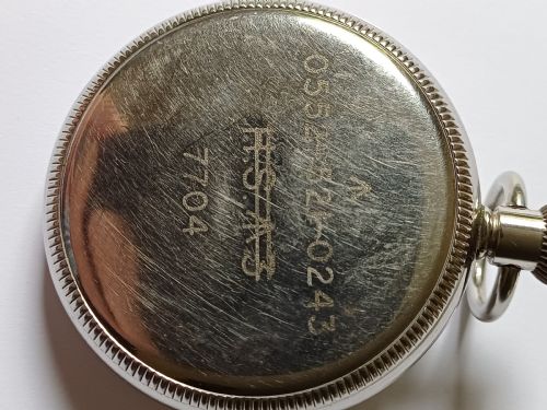 SOLD CL WW2 ZENITH HS3 BRITISH ROYAL NAVY ISSUED POCKET WATCH ISSUE NO 7704 LATER UPDATED WITH DECIMAL DIAL DATING CIRCA 1940 - ADDITIONAL PHOTO 8