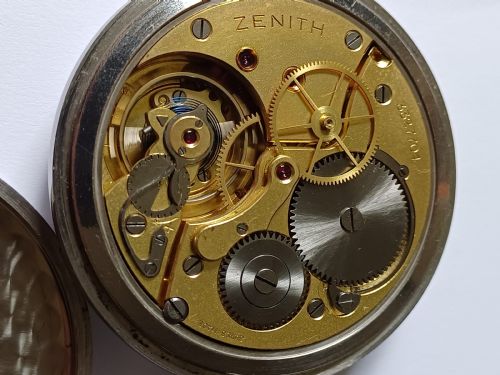 SOLD CL WW2 ZENITH HS3 BRITISH ROYAL NAVY ISSUED POCKET WATCH ISSUE NO 7704 LATER UPDATED WITH DECIMAL DIAL DATING CIRCA 1940 - ADDITIONAL PHOTO 12