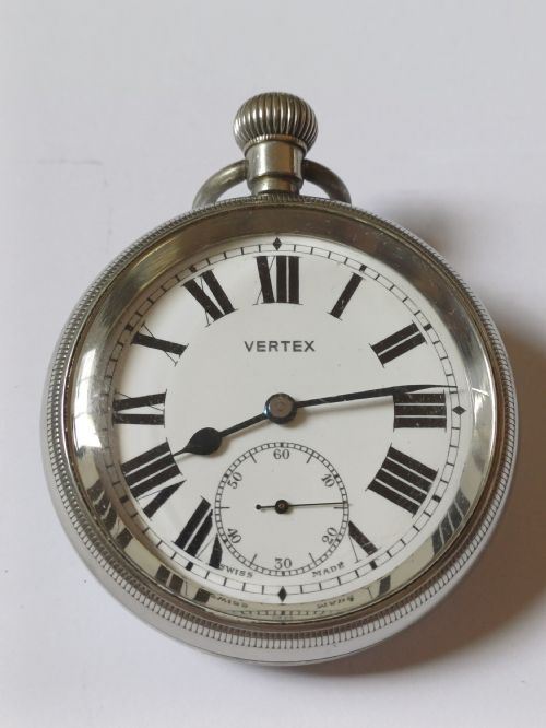 sold bw british rail southern region stationmaster or guards pocket watch by vertex no br s 5033 dating post 1948 - CATEGORY: ANTIQUE CLOCKS - DATED 1940