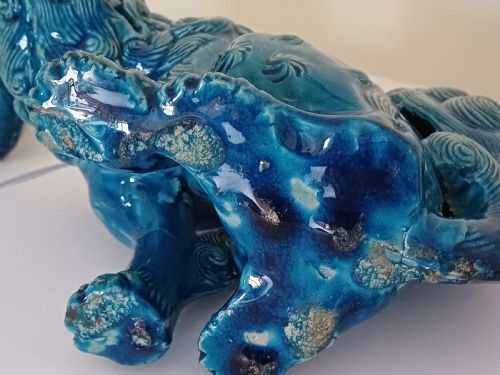 RESERVED MC FOR SALE A FINE PAIR OF JAPANESE TURQUOISE GLAZED SHI SHI DATING TO THE MEIJI PERIOD - ADDITIONAL PHOTO 21
