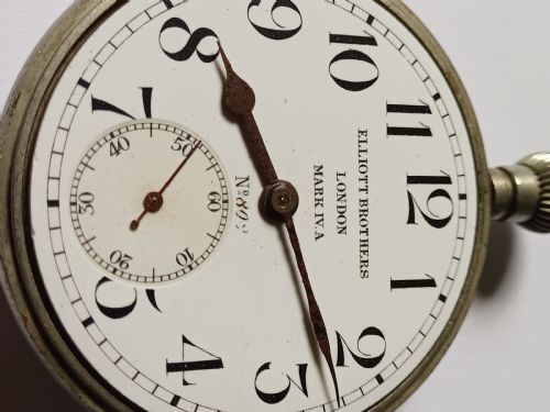 ROYAL FLYING CORPS ISSUED MARK IV A COCKPIT WATCH BY ELLIOTT BROTHERS LONDON ISSUE NO 809 DATING CIRCA 1916 - ADDITIONAL PHOTO 4