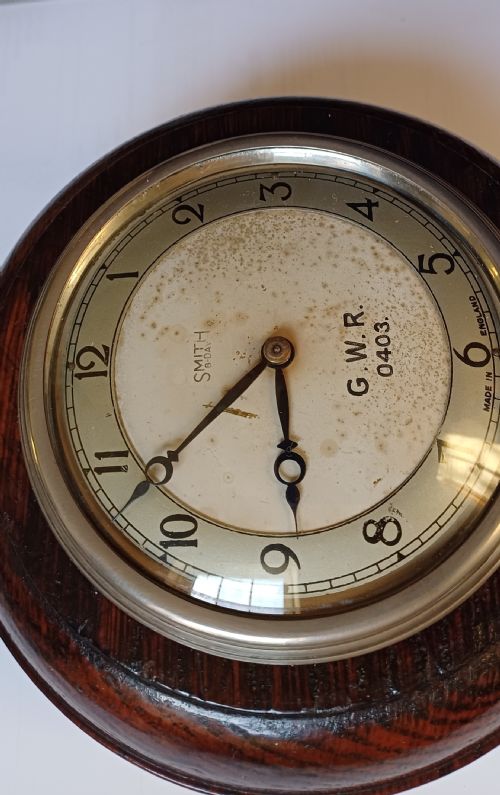 GREAT WESTERN RAILWAY 8DAY SIGNAL BOX PORK PIE TOOL CLOCK NO 0403 BY SMITH DATING PRE1939 - ADDITIONAL PHOTO 10