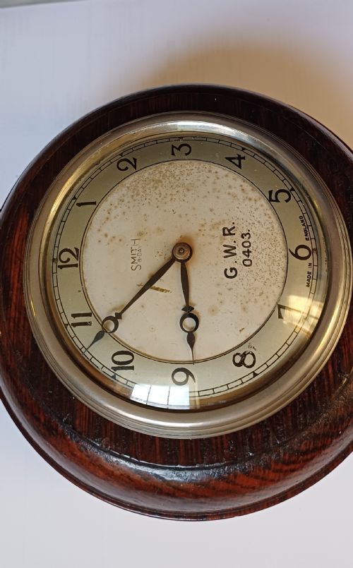 GREAT WESTERN RAILWAY 8DAY SIGNAL BOX PORK PIE TOOL CLOCK NO 0403 BY SMITH DATING PRE1939 - ADDITIONAL PHOTO 11