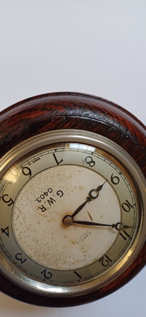 GREAT WESTERN RAILWAY 8DAY SIGNAL BOX PORK PIE TOOL CLOCK NO 0403 BY SMITH DATING PRE1939 - ADDITIONAL PHOTO 15