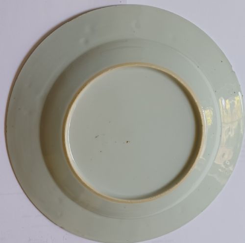 RESERVED PS CHINESE VERY FINELY PAINTED BLUE AND WHITE PLATE DECORATED WITH A SONGBIRD AND INSECTS TO THE CENTRE DATING CIRCA 1765 - ADDITIONAL PHOTO 12