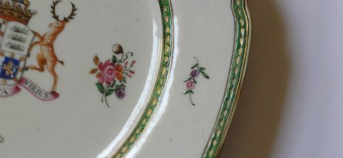 CHINESE ARMORIAL PORCELAIN PLATE WITH ARMS FOR HENLEY EARL OF NORTHINGTON DATING CIRCA 1780 - ADDITIONAL PHOTO 9