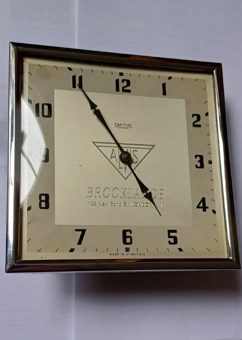 ALVIS AND BROOKLANDS GARAGE PROMOTIONAL ADVERTISING DESK CLOCK BY SMITHS DATING CIRCA 1950 - ADDITIONAL PHOTO 10
