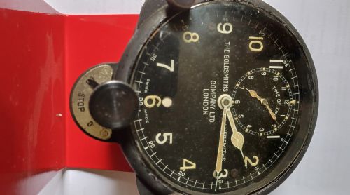 A RARE PREWW2 AIRCRAFT TIME OF TRIP COCKPIT CLOCK BY THE FAMOUS GOLDSMITHS SILVERSMITHS COMPANY LTD LONDON CIRCA 1930 - ADDITIONAL PHOTO 1