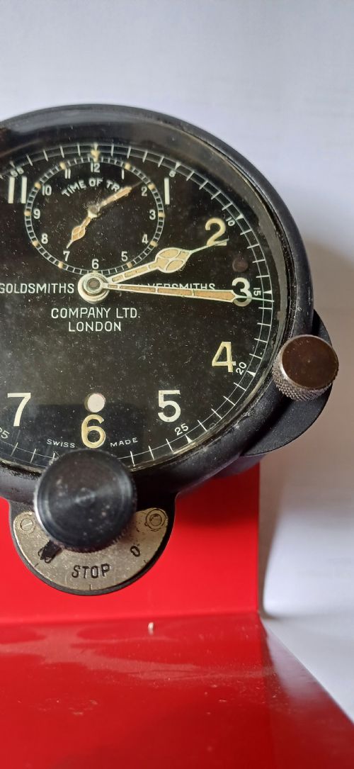 A RARE PREWW2 AIRCRAFT TIME OF TRIP COCKPIT CLOCK BY THE FAMOUS GOLDSMITHS SILVERSMITHS COMPANY LTD LONDON CIRCA 1930 - ADDITIONAL PHOTO 11