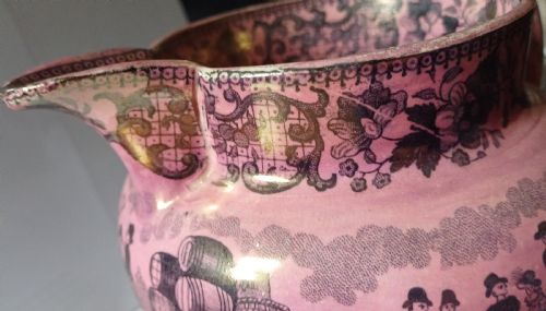 A RARE PINK LUSTRE JUG DEPICTING THE OPENING OF THE LIVERPOOL MANCHESTER RAILWAY DATING CIRCA 1830 - ADDITIONAL PHOTO 14