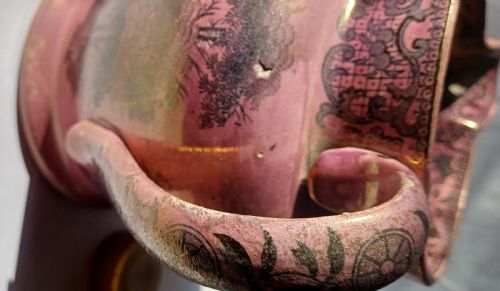 A RARE PINK LUSTRE JUG DEPICTING THE OPENING OF THE LIVERPOOL MANCHESTER RAILWAY DATING CIRCA 1830 - ADDITIONAL PHOTO 17