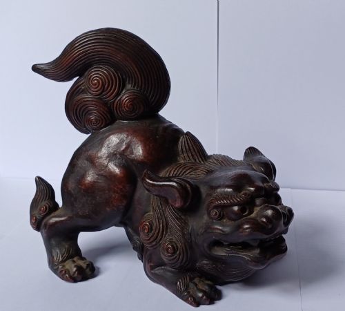 JAPANESE BIZEN MODEL OF A SHISHI OR LION DOG DATING MEIJI PERIOD - ADDITIONAL PHOTO 1